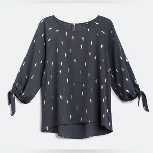 NWT Papermoon Grey Blouse with Metallic Pattern